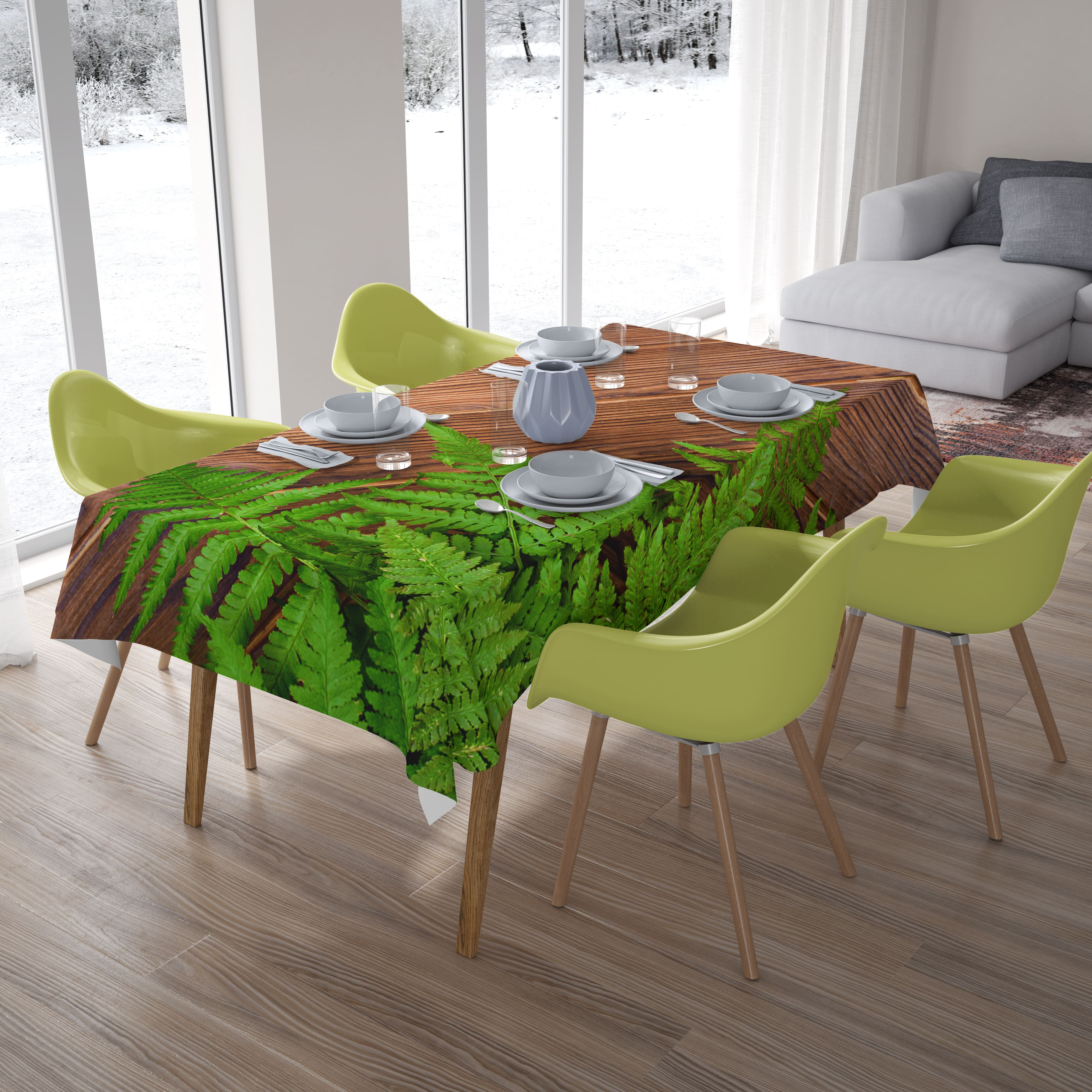 tablecloths - with leaves and flowers