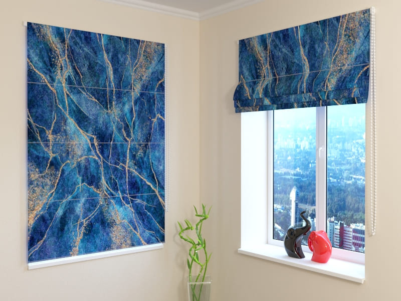 roman blinds - marble and stone