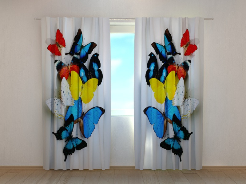 cortinas - mariposas y naturaleza