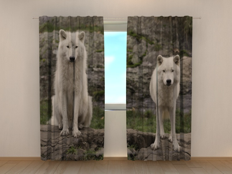 curtains with wolves