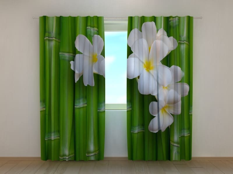 Curtains - Bamboo and Flowers
