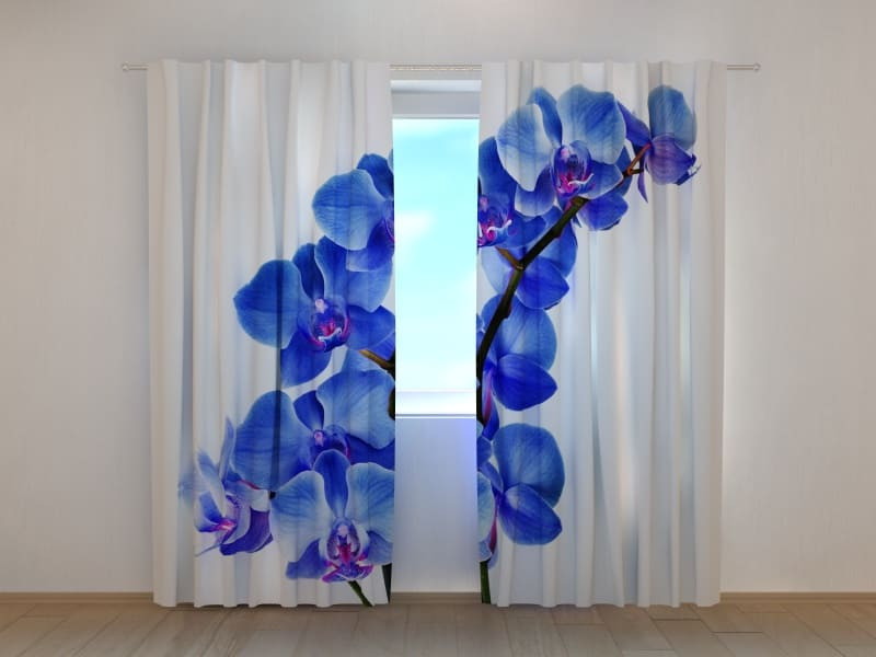 Curtains - With orchids